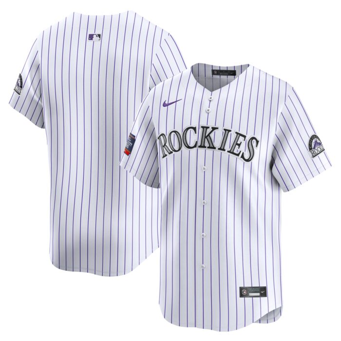 Men’s Colorado Rockies Nike White 2024 MLB World Tour Mexico City Series Home Limited Jersey