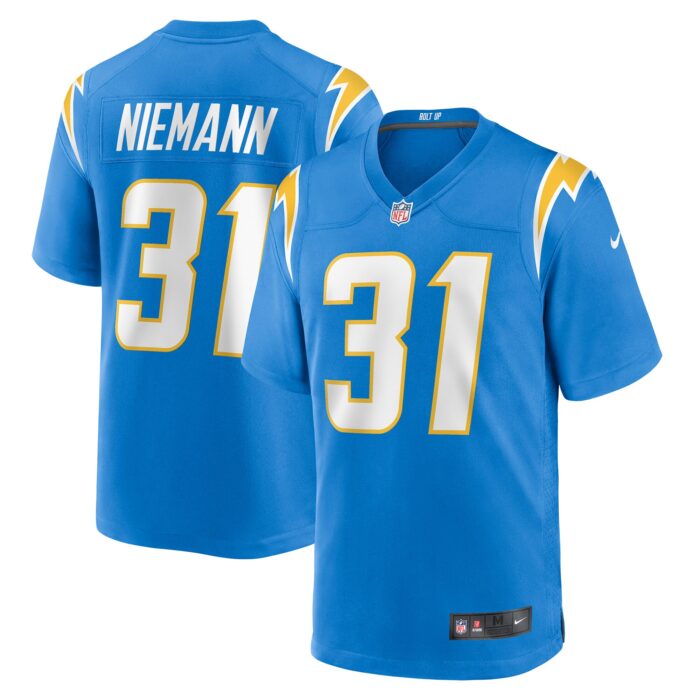 Men’s Los Angeles Chargers Nick Niemann Nike Powder Blue Game Player Jersey
