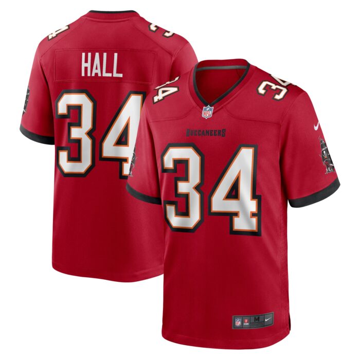 Men’s Tampa Bay Buccaneers Bryce Hall Nike Red Team Game Jersey