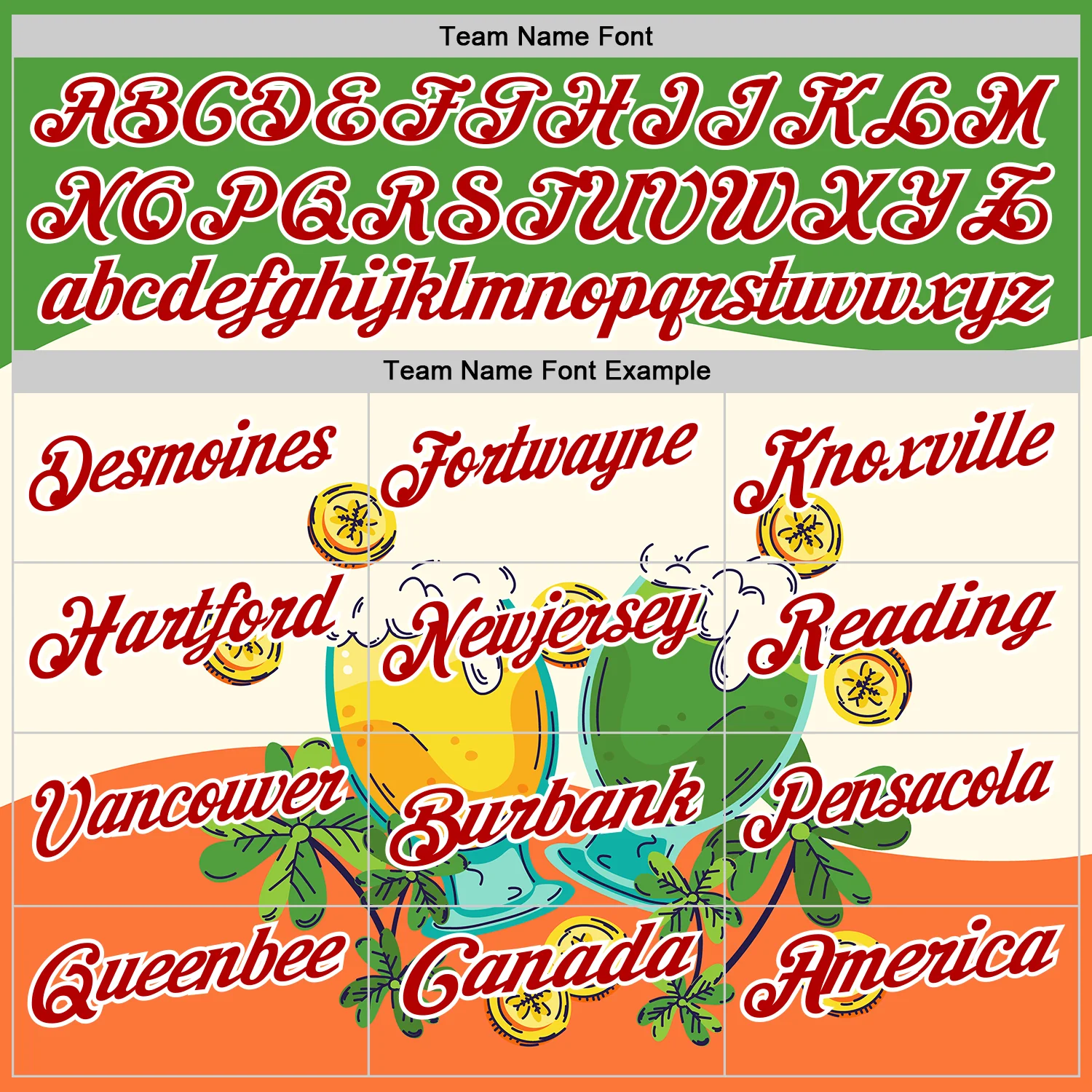 Custom Green Red-White 3D St. Patrick's Day Shamrock Beer Performance Polo Shirt