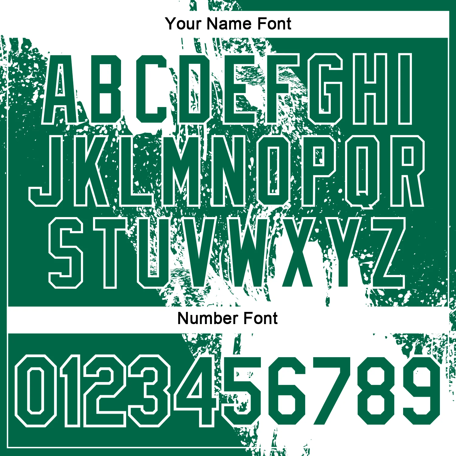 Custom White Kelly Green 3D Pattern Design Abstract Brush Stroke Performance Polo Shirt