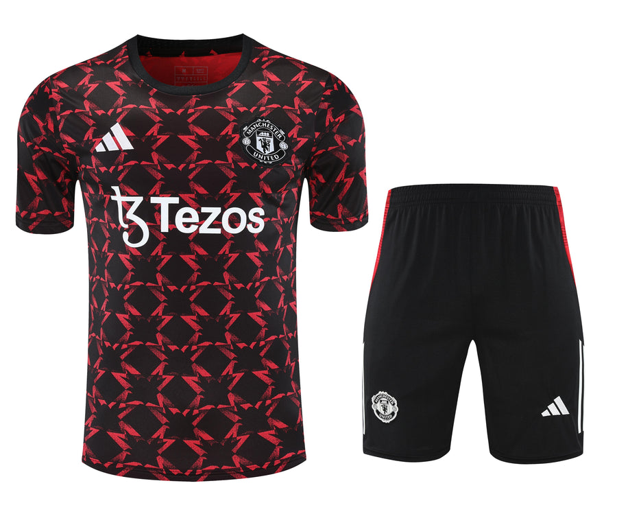 Kit Shirt + Shorts Manchester United Black/Red Training 25/26