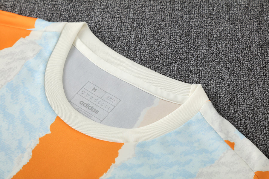 Kit Shirt + Shorts Real Madrid White/Black/Orange Training 25/26