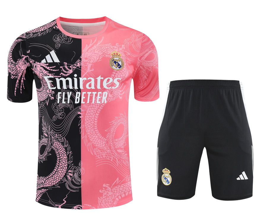 Kit Shirt + Shorts Real Madrid Black/Pink Training 25/26