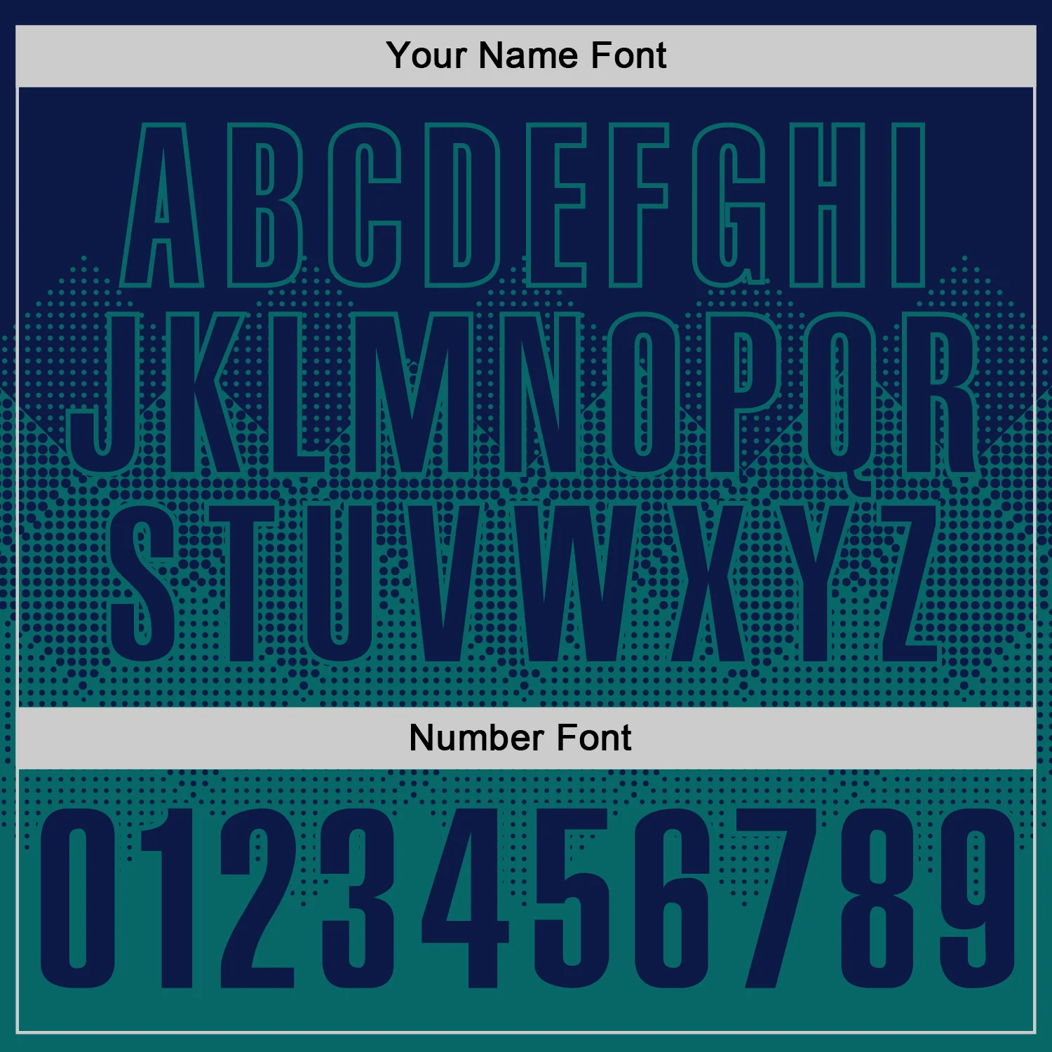 Custom Navy Teal 3D Gradient Square Shape Performance Polo Shirt