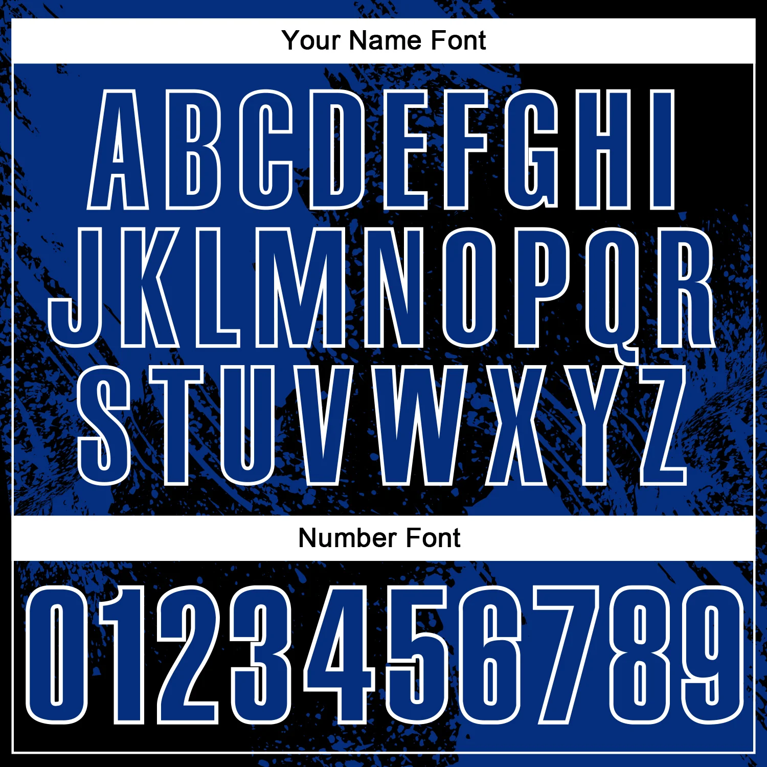 Custom Royal Black-White 3D Pattern Design Abstract Brush Stroke Performance Polo Shirt