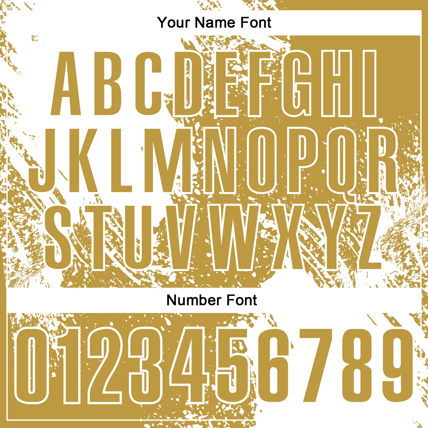 Custom White Old Gold 3D Pattern Design Abstract Brush Stroke Performance Polo Shirt