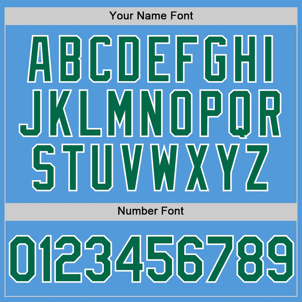 Custom Powder Blue Kelly Green-White Performance Vapor Golf Polo Shirt