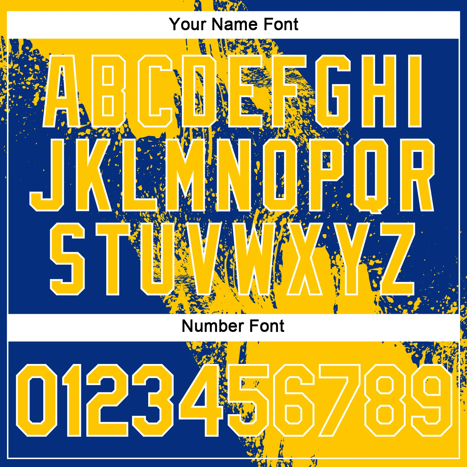 Custom Yellow Royal-White 3D Pattern Design Abstract Brush Stroke Performance Polo Shirt