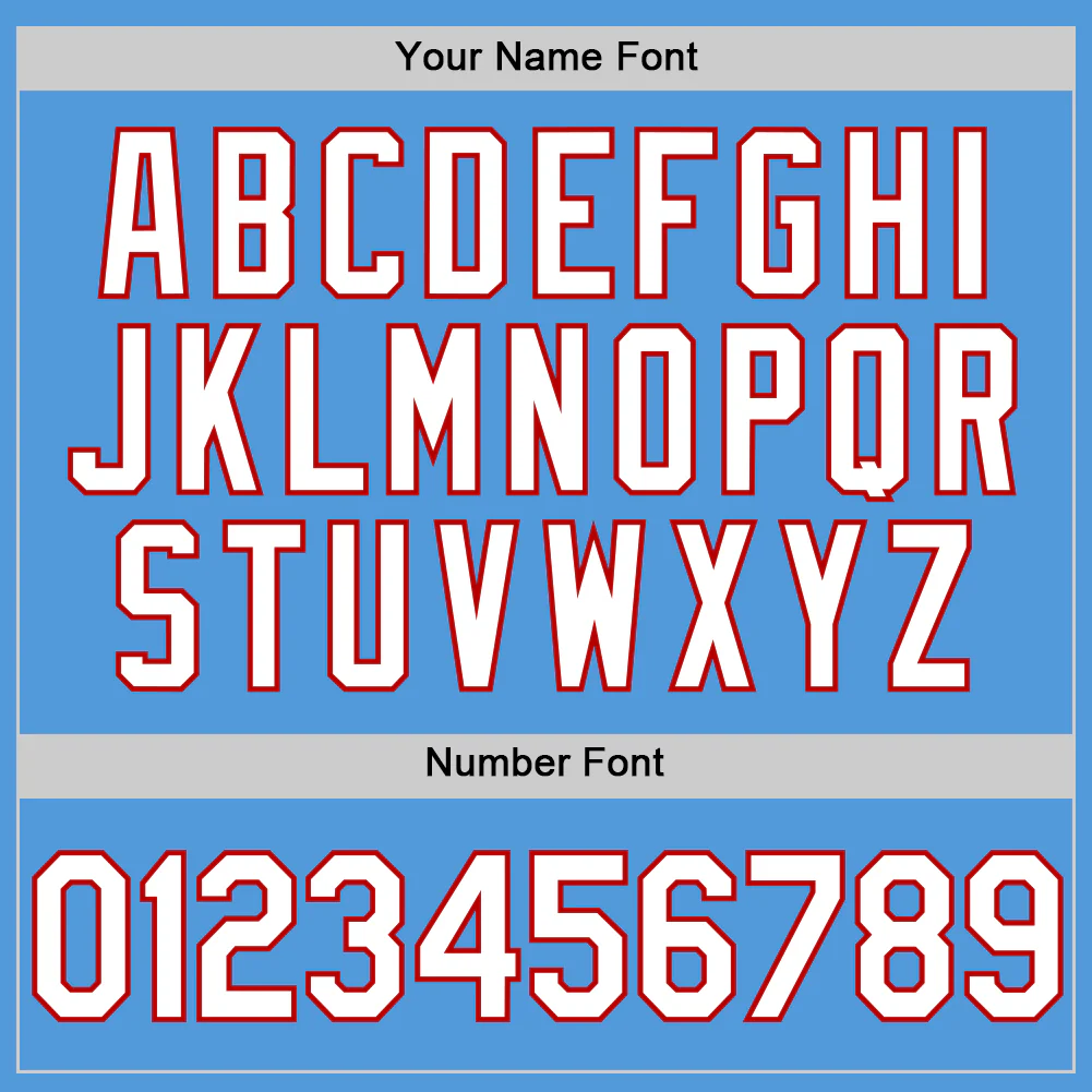 Custom Powder Blue White-Red Performance Vapor Golf Polo Shirt