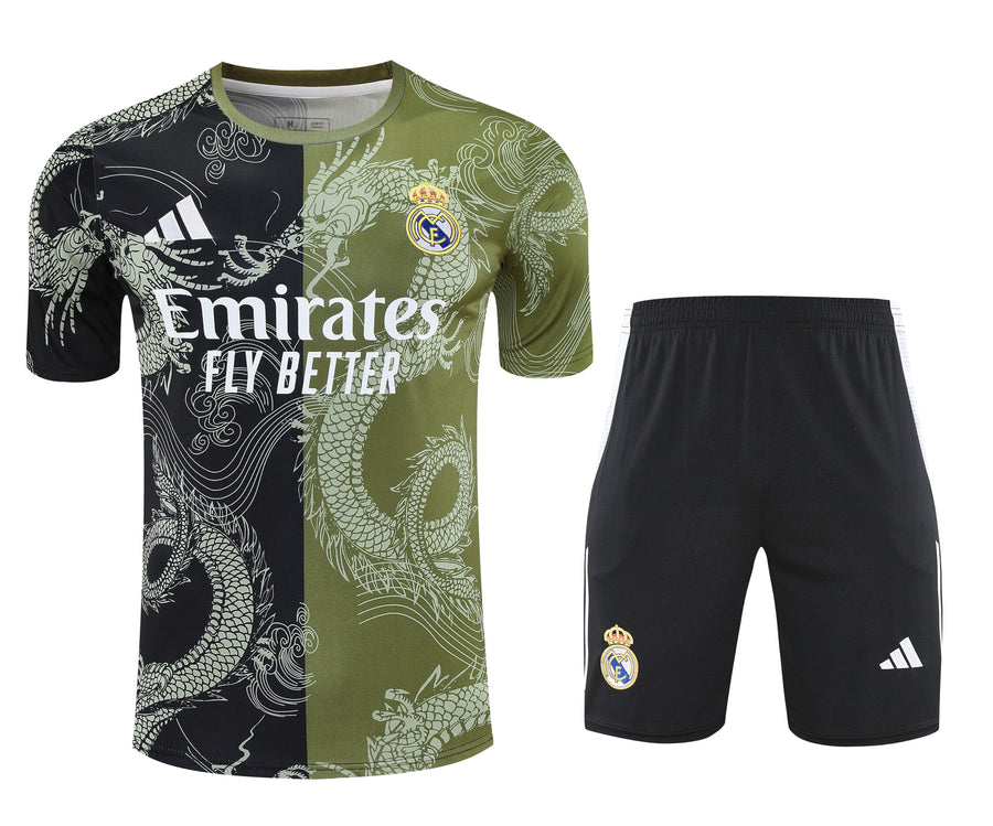 Kit Shirt + Shorts Real Madrid Black/Green Training 25/26