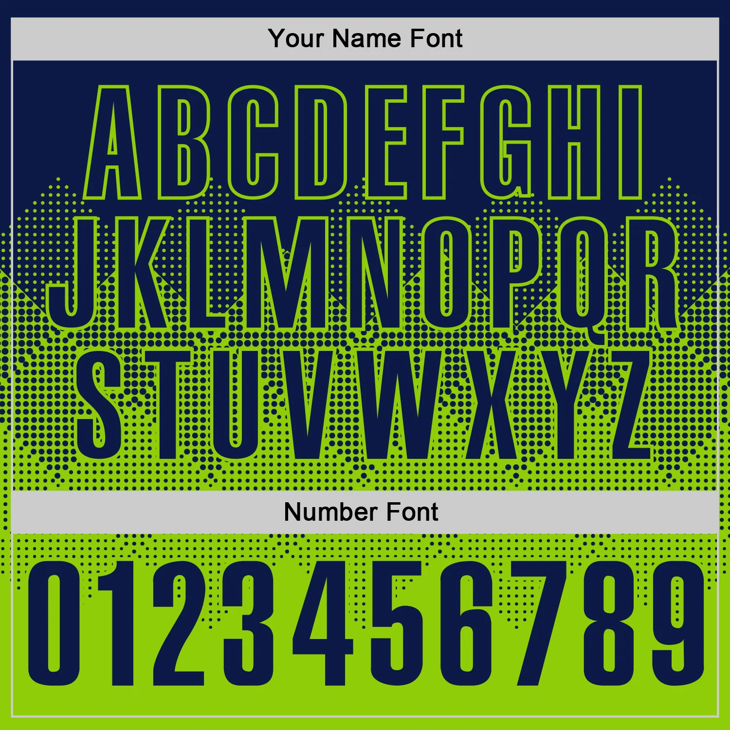 Custom Navy Neon Green 3D Gradient Square Shape Performance Polo Shirt