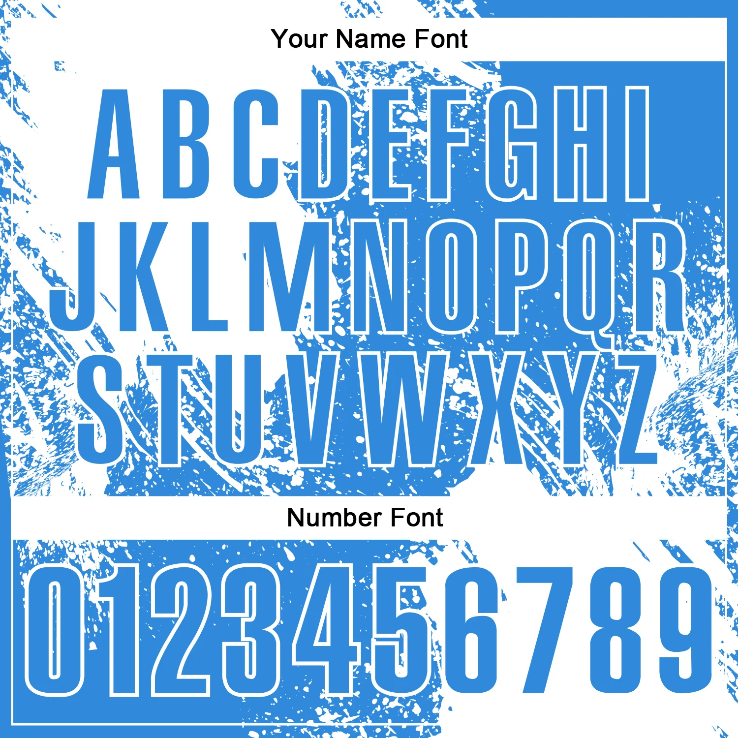 Custom White Powder Blue 3D Pattern Design Abstract Brush Stroke Performance Polo Shirt