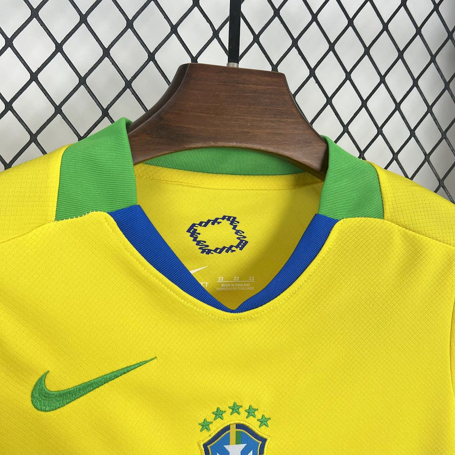 Brazil Home 2025 Kit Kids (Women s Team)