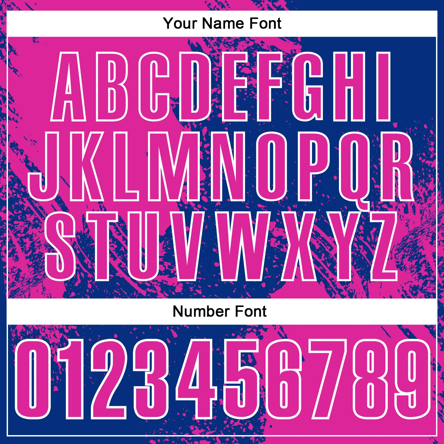 Custom Deep Pink Royal-White 3D Pattern Design Abstract Brush Stroke Performance Polo Shirt