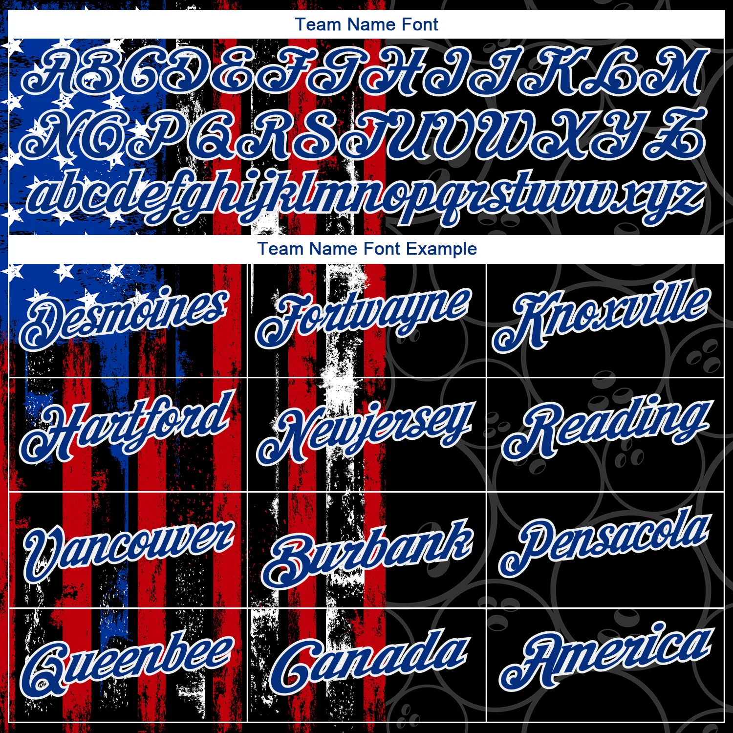 Custom Black Red-Royal 3D Pattern Design Bowling Ball American Flag Performance Polo Shirt