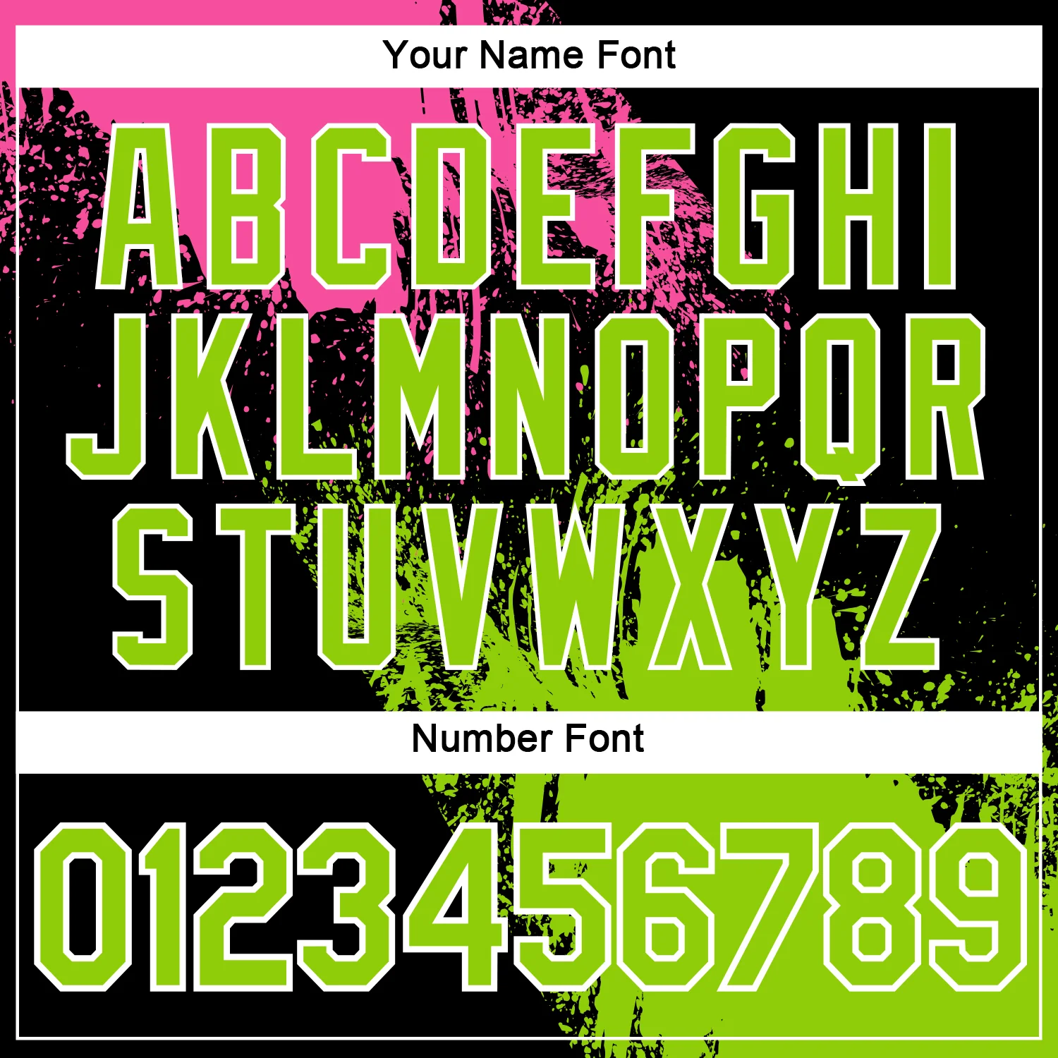 Custom Pink Neon Green-Black 3D Pattern Design Abstract Brush Stroke Performance Polo Shirt