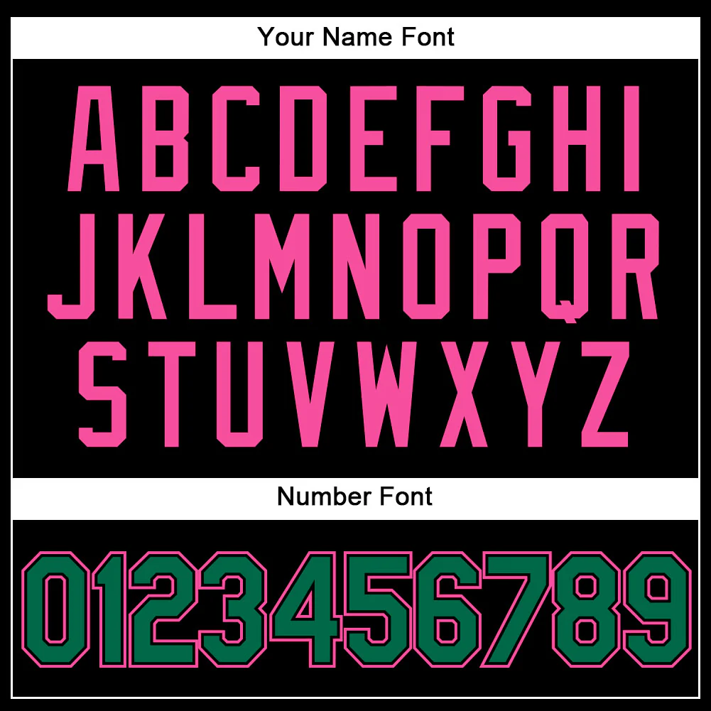 Custom Black Kelly Green-Pink Performance Vapor Golf Polo Shirt