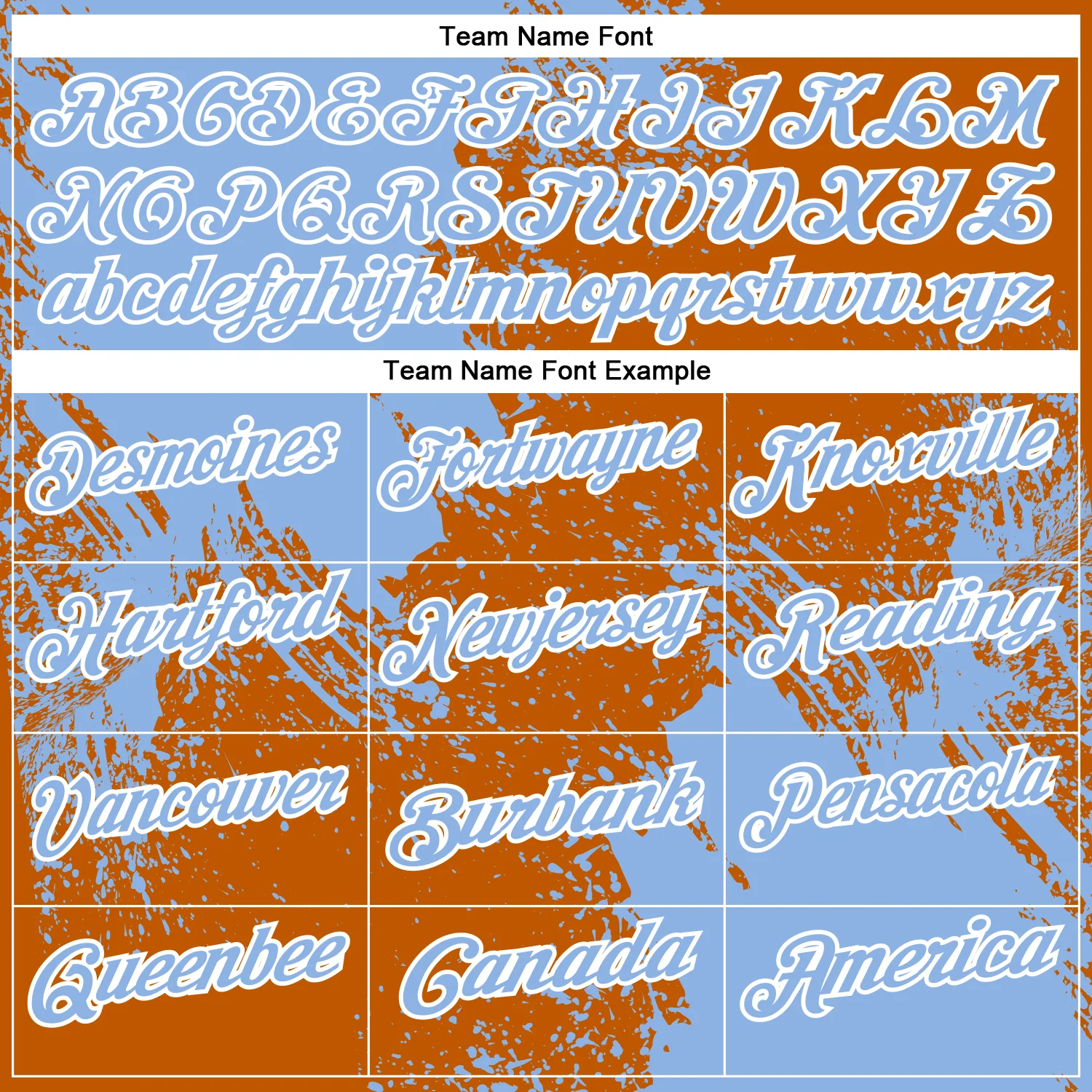 Custom Light Blue Texas Orange-White 3D Pattern Design Abstract Brush Stroke Performance Polo Shirt