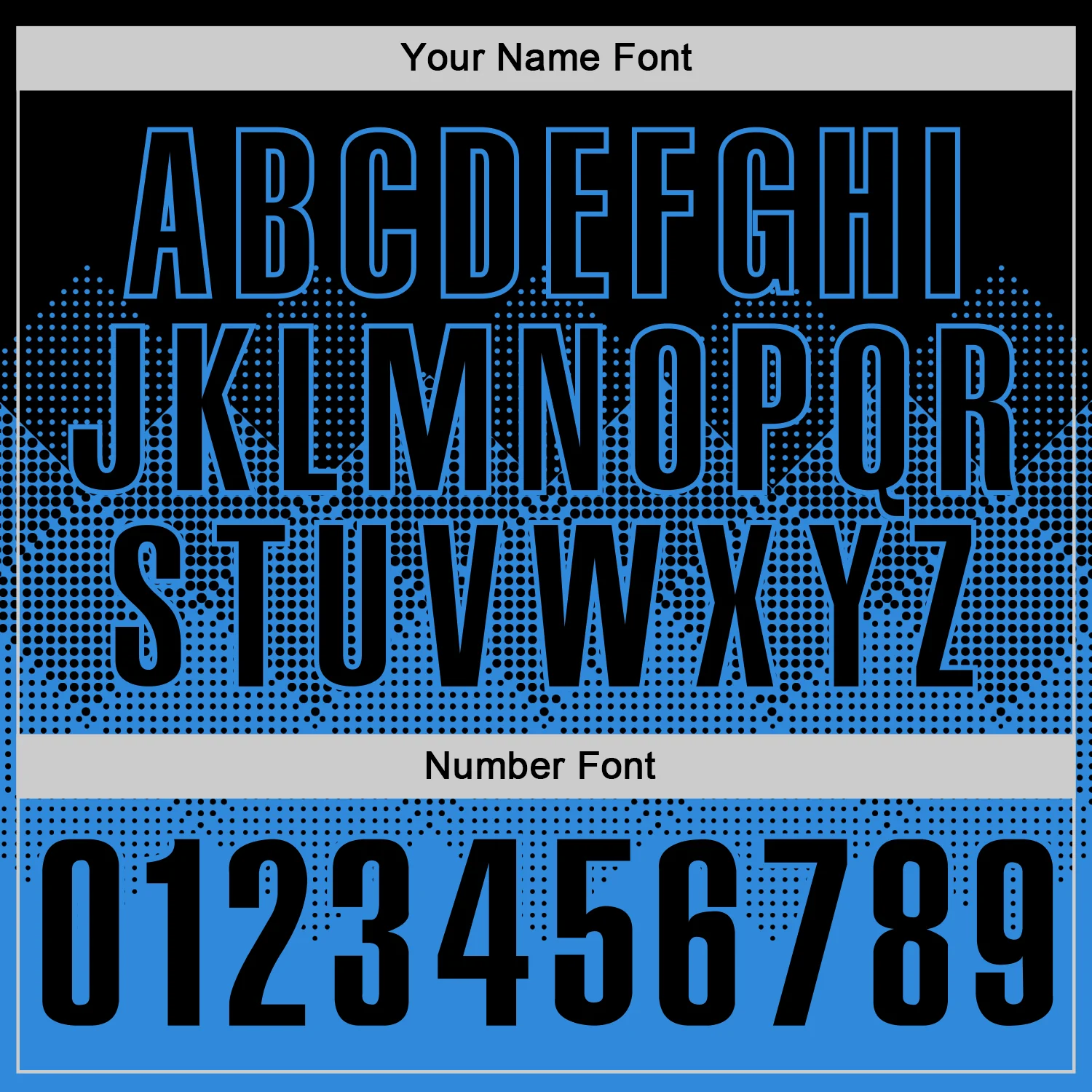 Custom Black Powder Blue 3D Gradient Square Shape Performance Polo Shirt