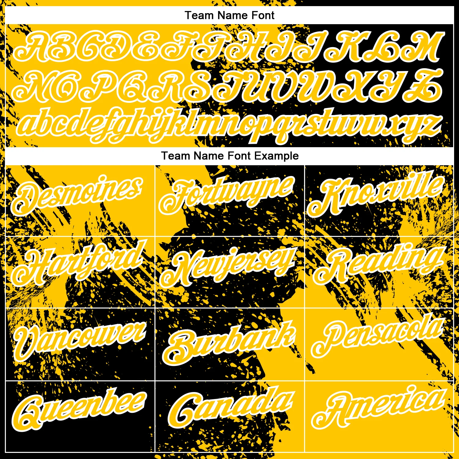 Custom Yellow Black-White 3D Pattern Design Abstract Brush Stroke Performance Polo Shirt