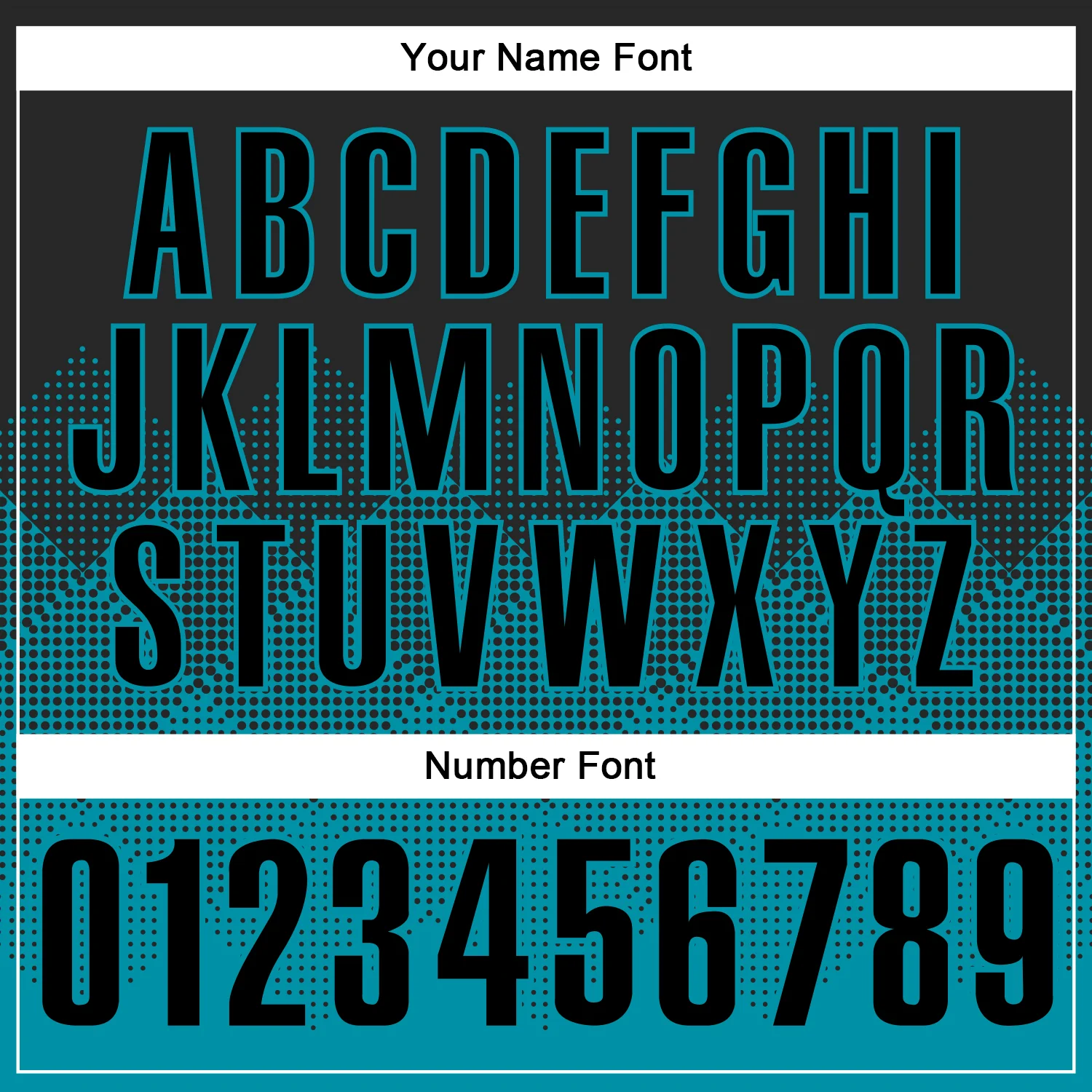 Custom Black Teal 3D Pattern Design Gradient Square Shape Performance Polo Shirt