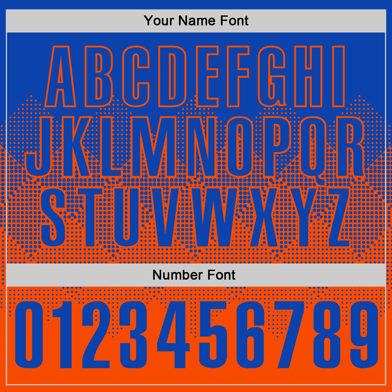 Custom Thunder Blue Orange 3D Gradient Square Shape Performance Polo Shirt