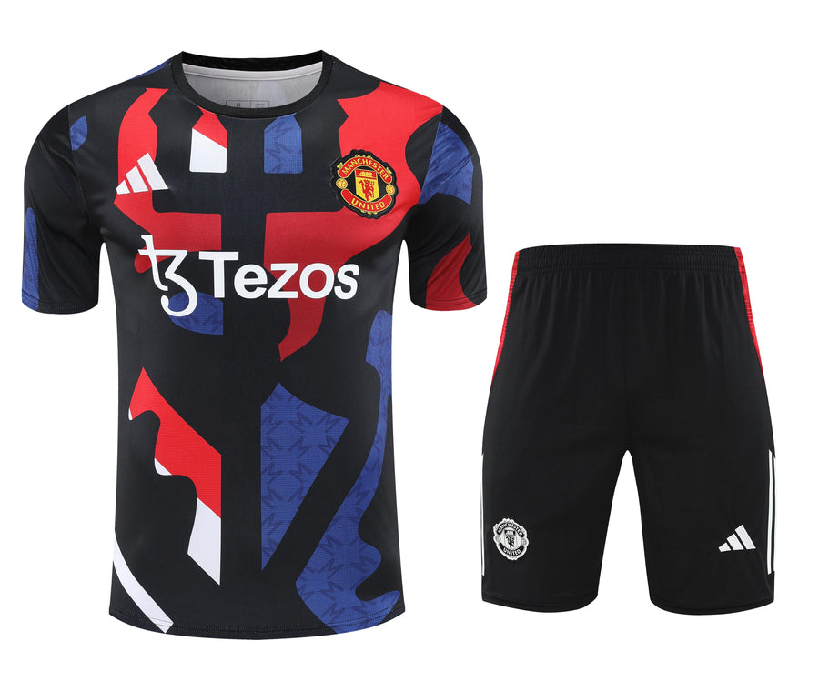 Kit Shirt + Shorts Manchester United Black/Blue/Red Training 25/26