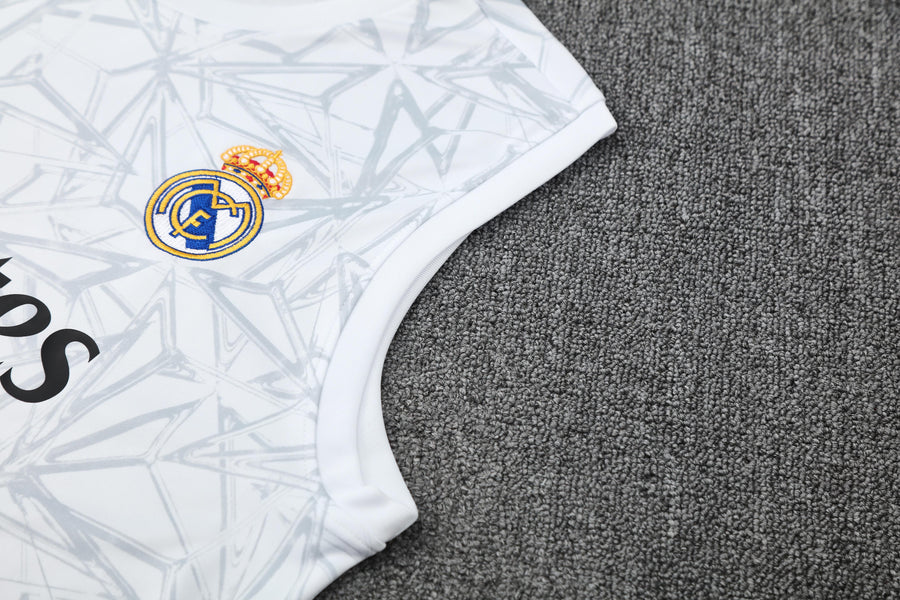Kit Tank Top + Shorts Real Madrid White/Black Training 25/26