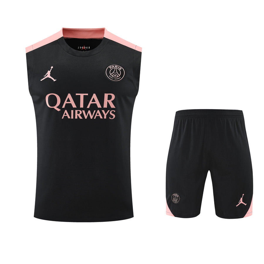 Kit Tank Top + Shorts PSG Black/Pink Training 25/26