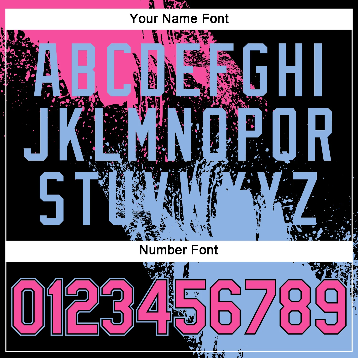 Custom Pink Black-Light Blue 3D Pattern Design Abstract Brush Stroke Performance Polo Shirt