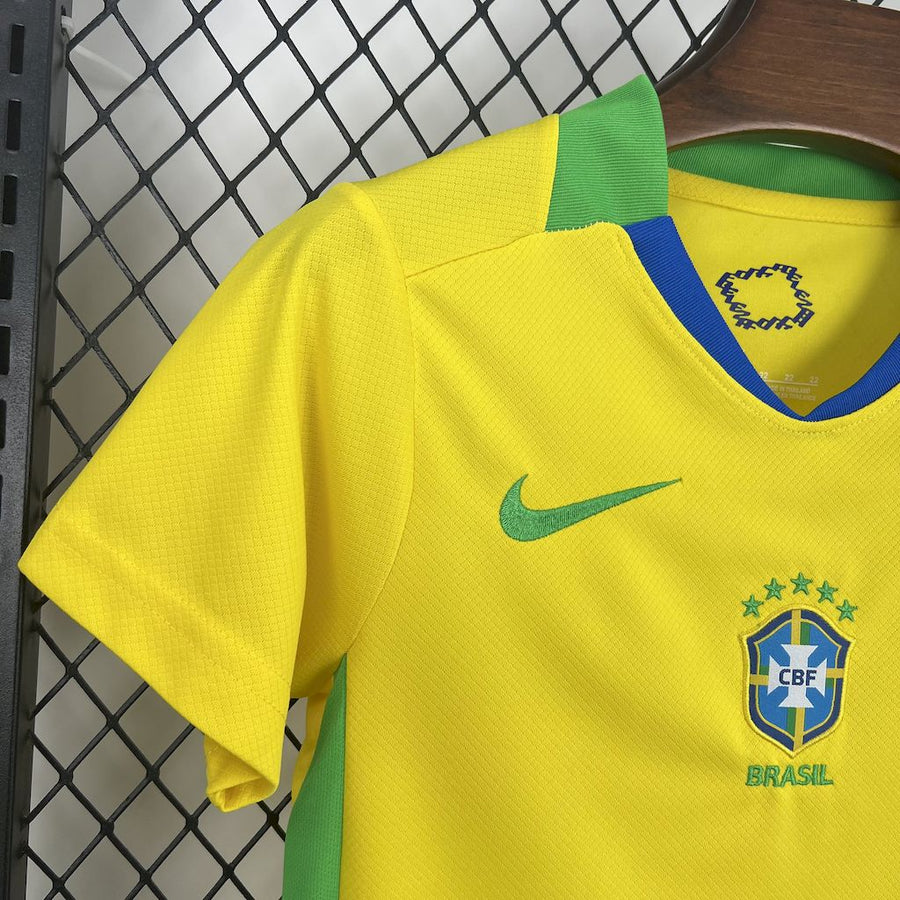 Brazil Home 2025 Kit Kids (Women s Team)