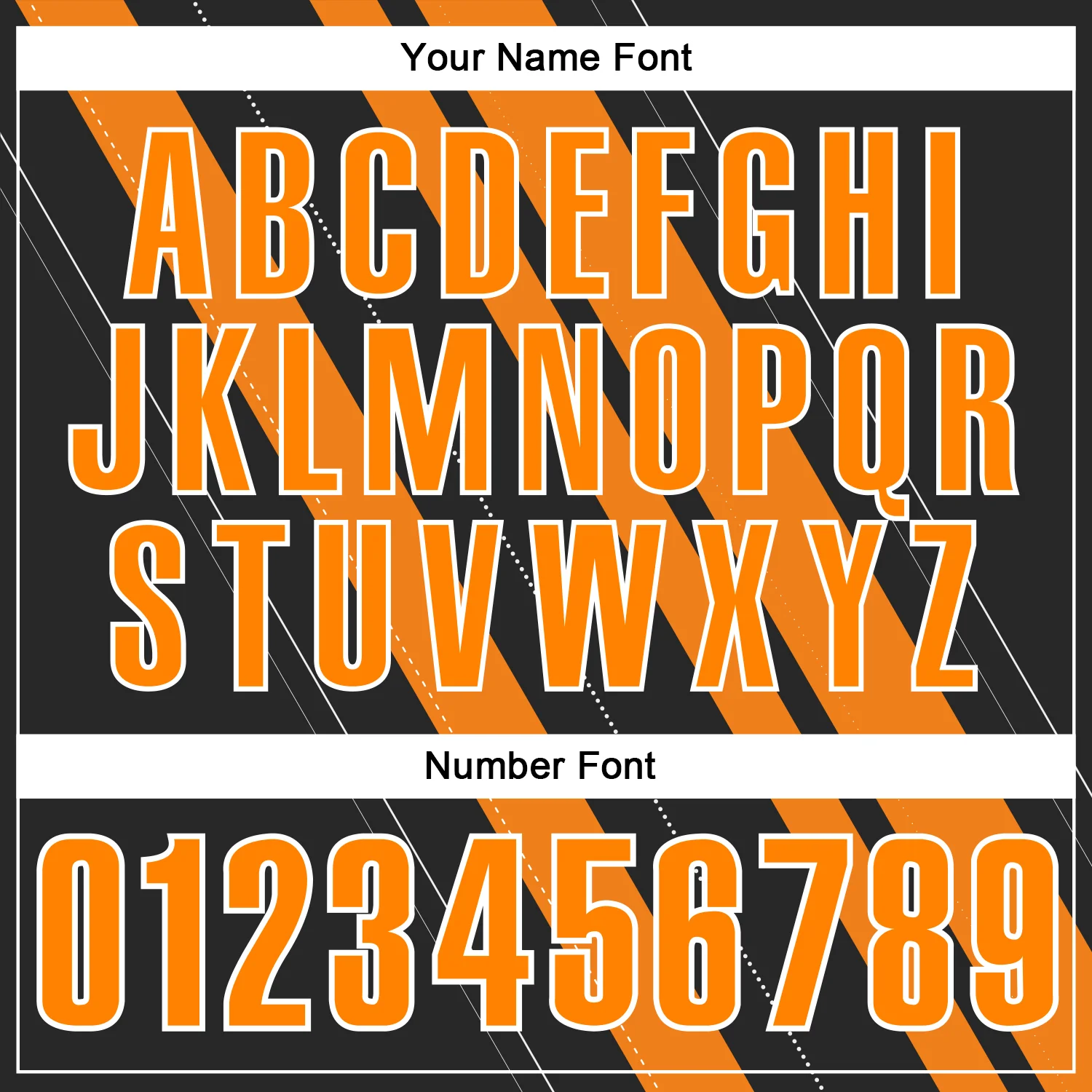 Custom Black Bay Orange-White 3D Bowling Line Shape Performance Polo Shirt