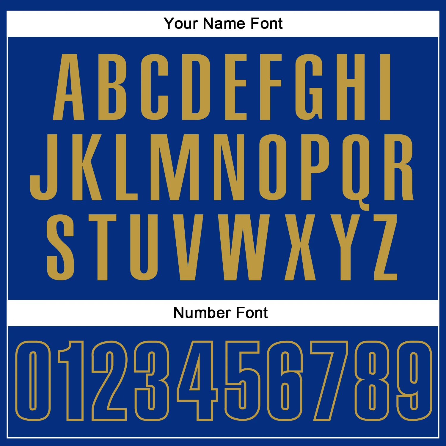 Custom Royal Old Gold Performance Vapor Golf Polo Shirt