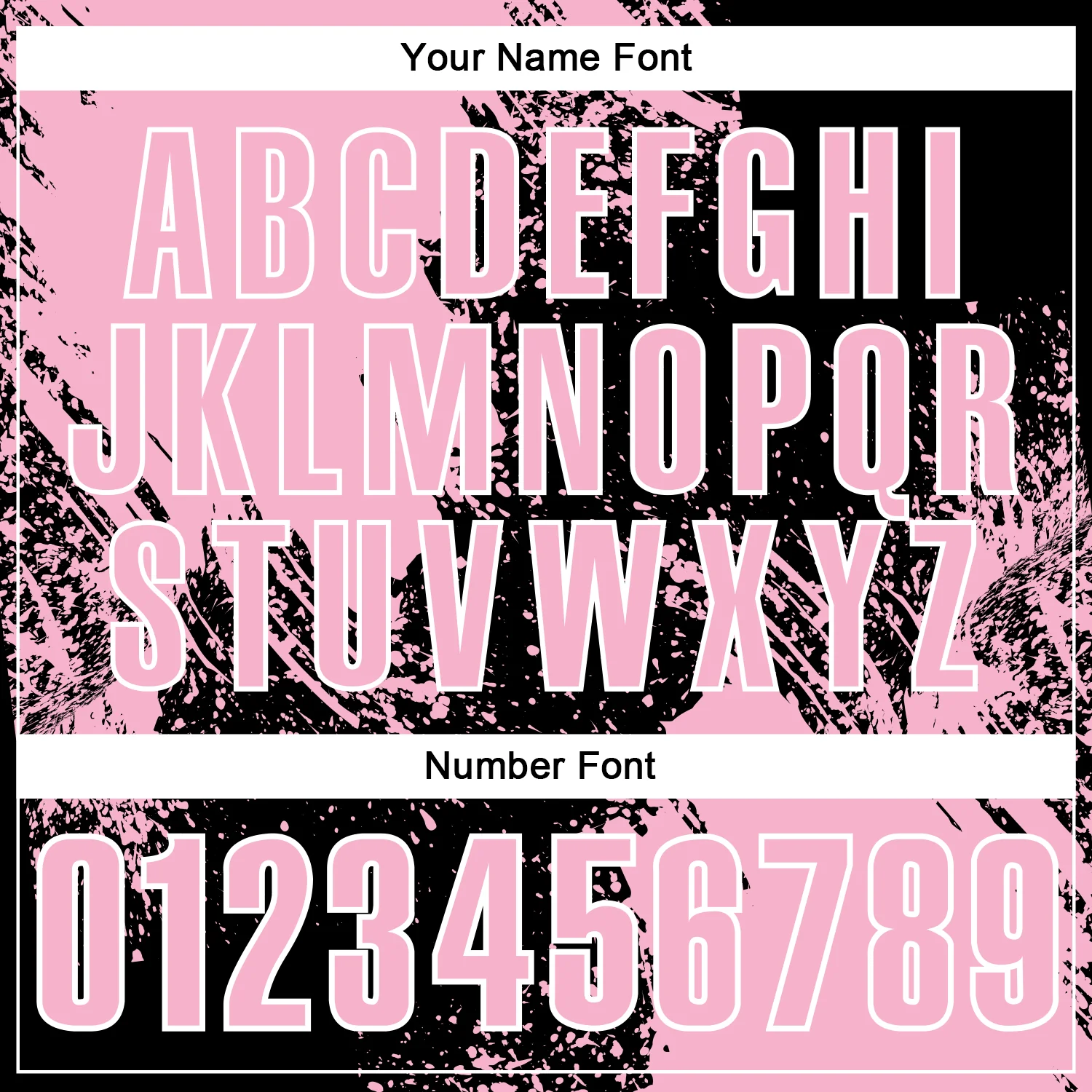 Custom Light Pink Black-White 3D Pattern Design Abstract Brush Stroke Performance Polo Shirt