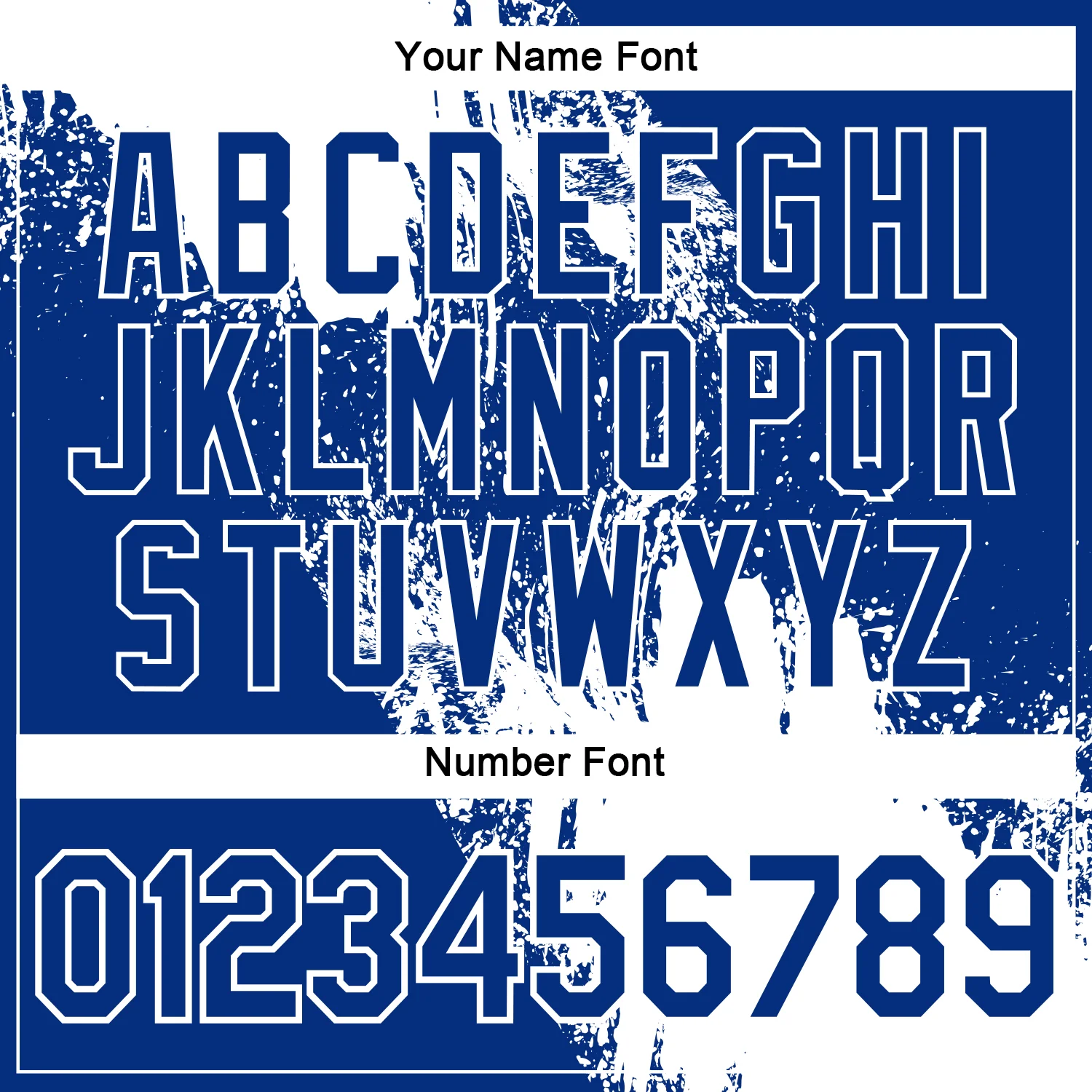 Custom White Royal 3D Pattern Design Abstract Brush Stroke Performance Polo Shirt