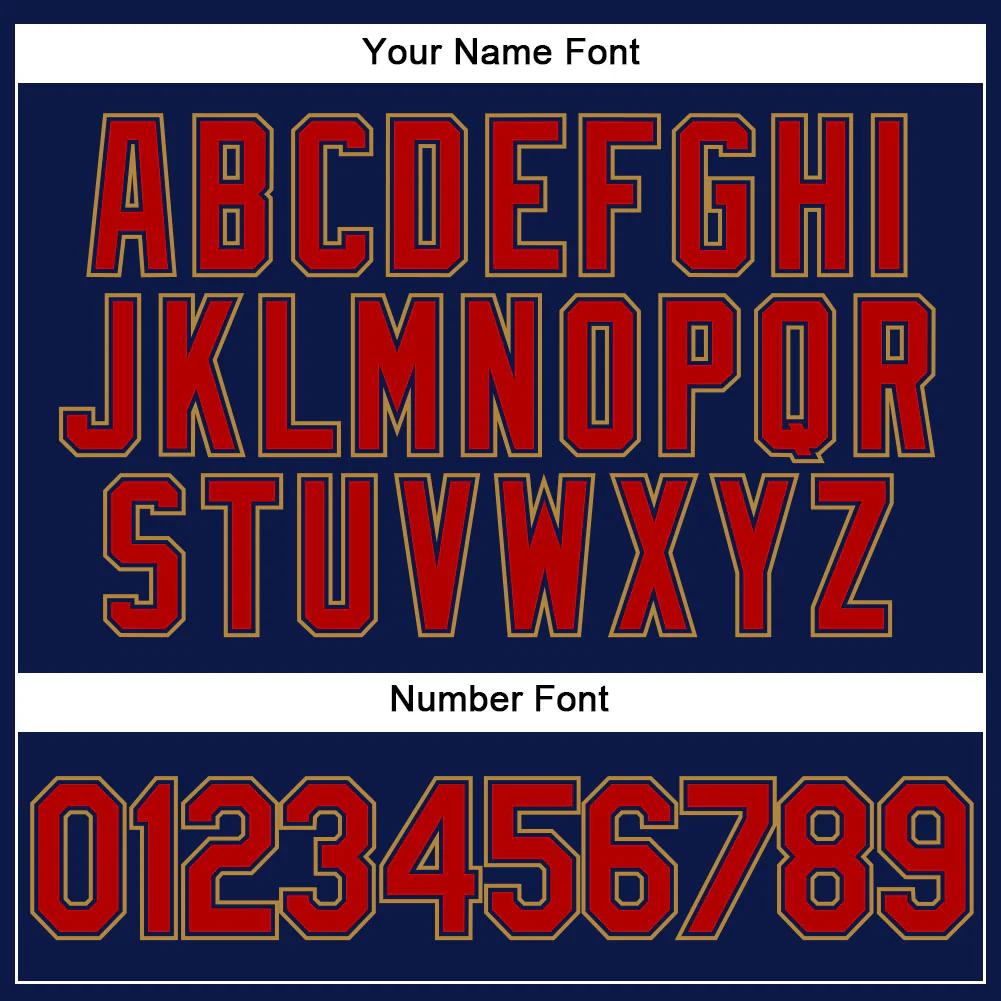 Custom Navy Red-Old Gold Performance Vapor Golf Polo Shirt