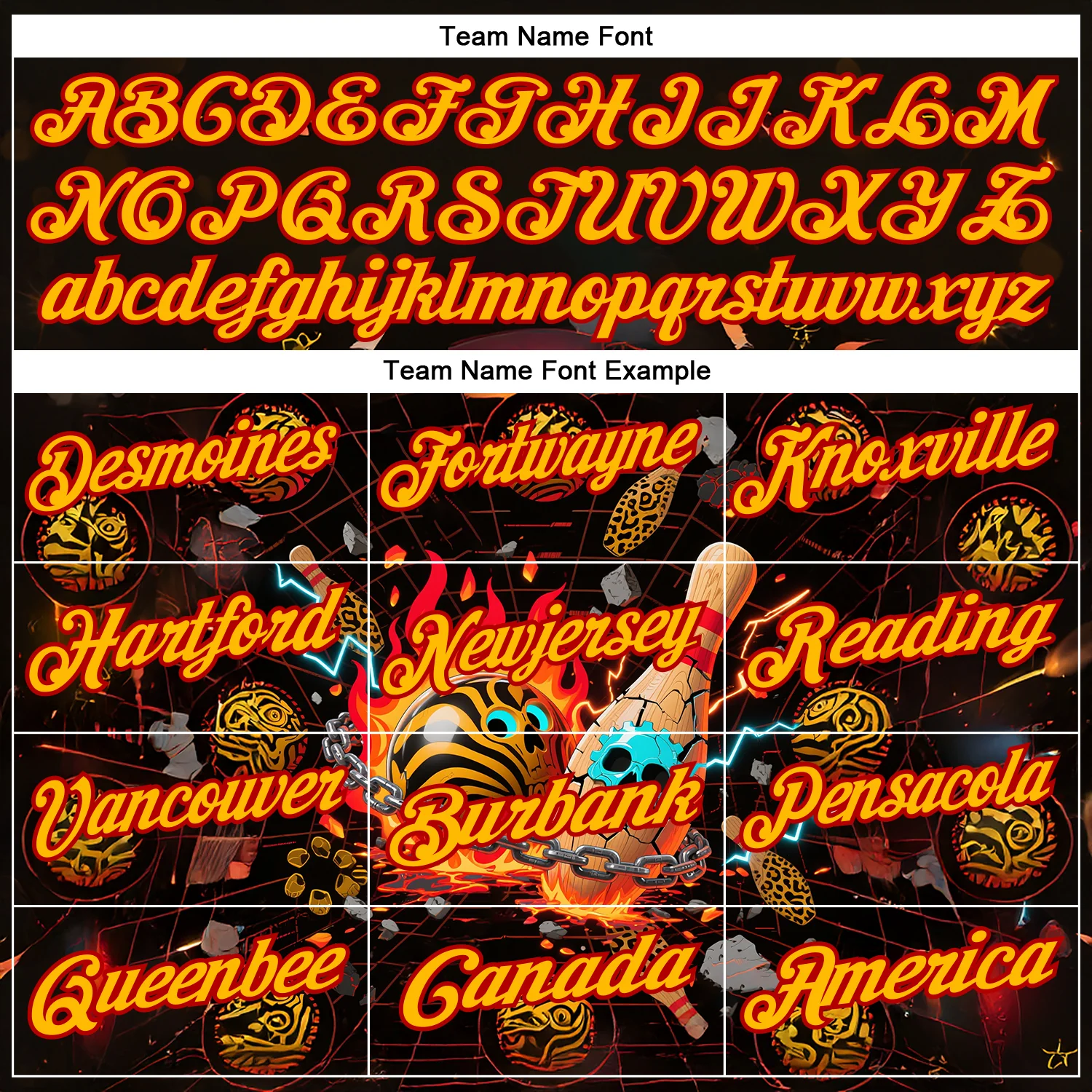 Custom Black Gold-Red 3D Flame Skull Bowling Performance Polo Shirt