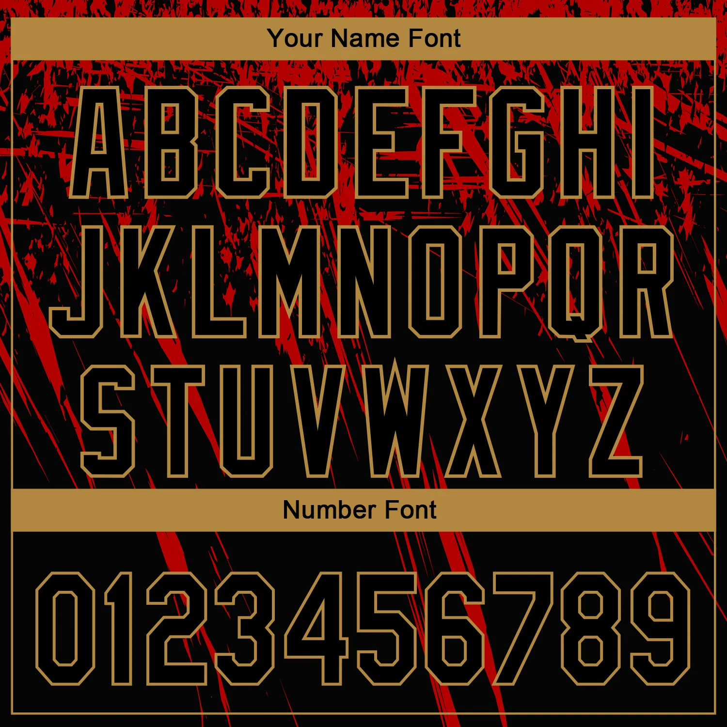 Custom Black Old Gold-Red 3D Pattern Design Sharp Shape Performance Golf Polo Shirt