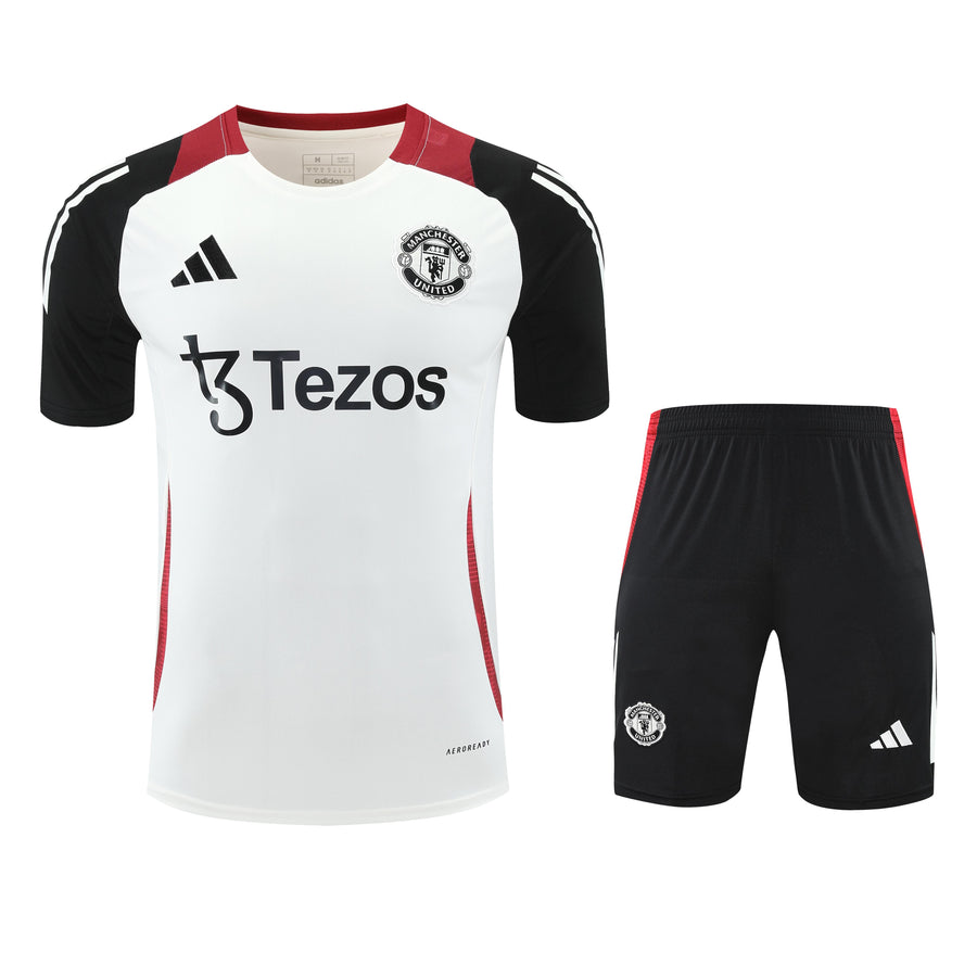 Kit Shirt + Shorts Manchester United White/Black Training 25/26
