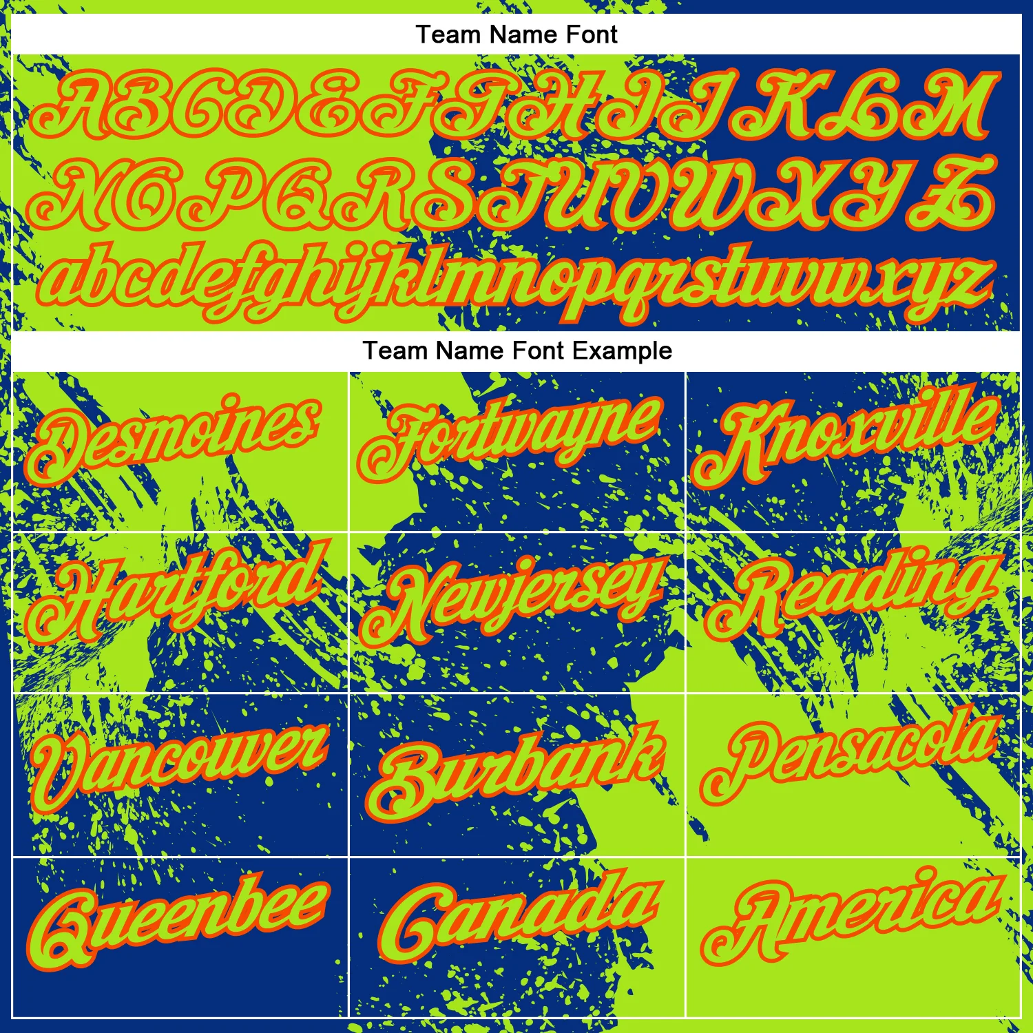 Custom Neon Green Royal-Orange 3D Pattern Design Abstract Brush Stroke Performance Polo Shirt