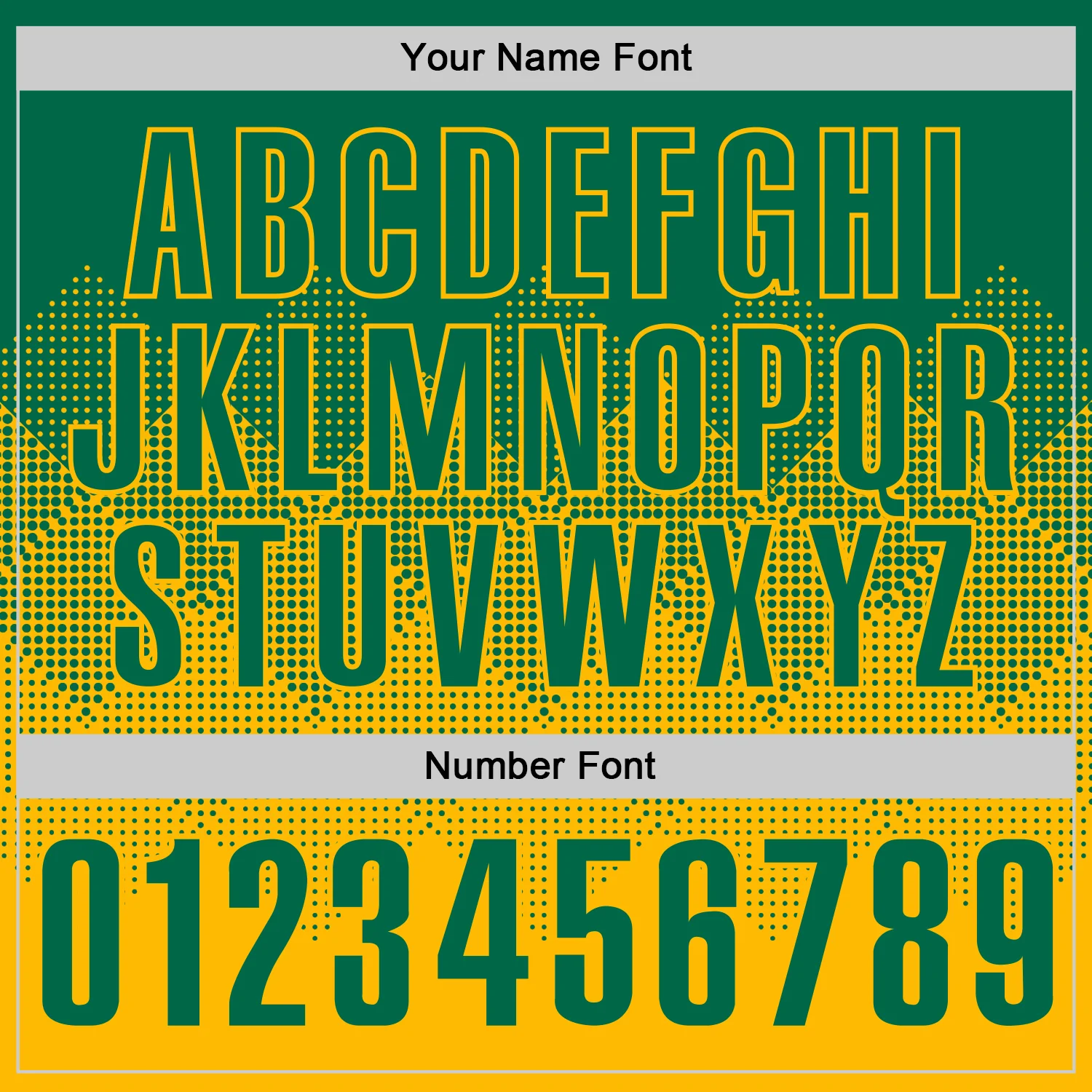 Custom Kelly Green Gold 3D Gradient Square Shape Performance Polo Shirt