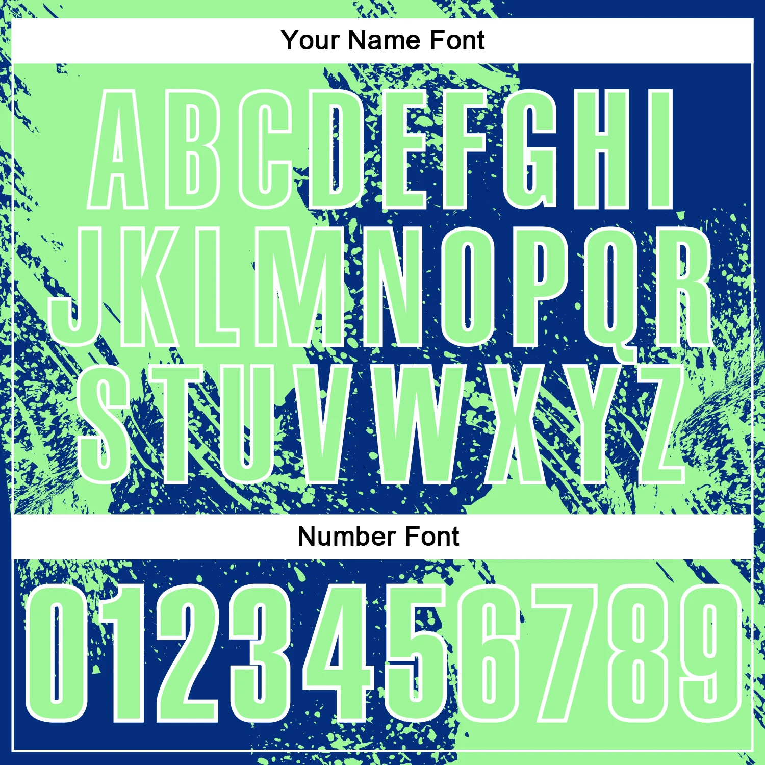 Custom Pea Green Royal-White 3D Pattern Design Abstract Brush Stroke Performance Polo Shirt