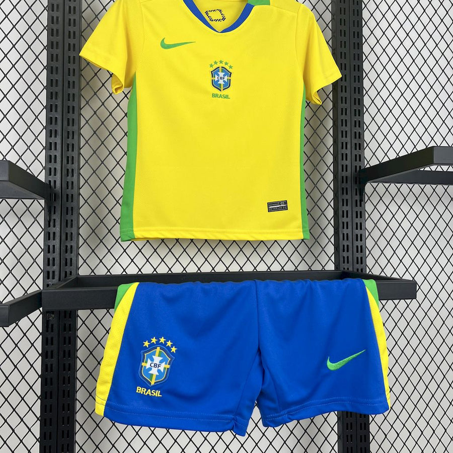 Brazil Home 2025 Kit Kids (Women s Team)