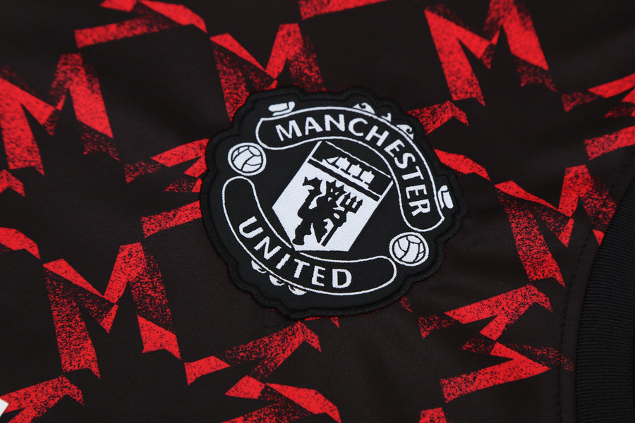 Kit Tank Top + Shorts Manchester United Black/Red Training 25/26