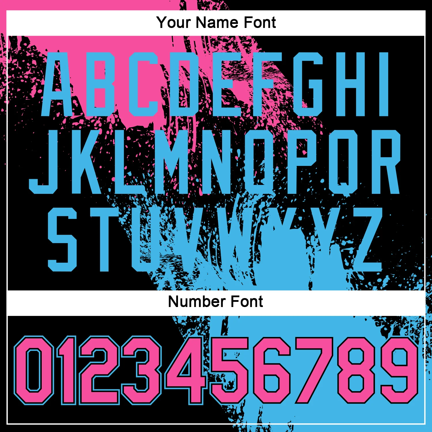 Custom Pink Black-Sky Blue 3D Pattern Design Abstract Brush Stroke Performance Polo Shirt