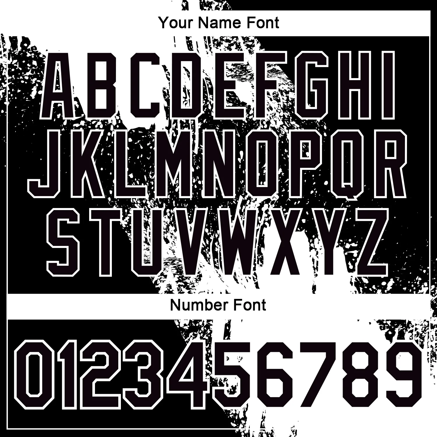 Custom White Black 3D Pattern Design Abstract Brush Stroke Performance Polo Shirt