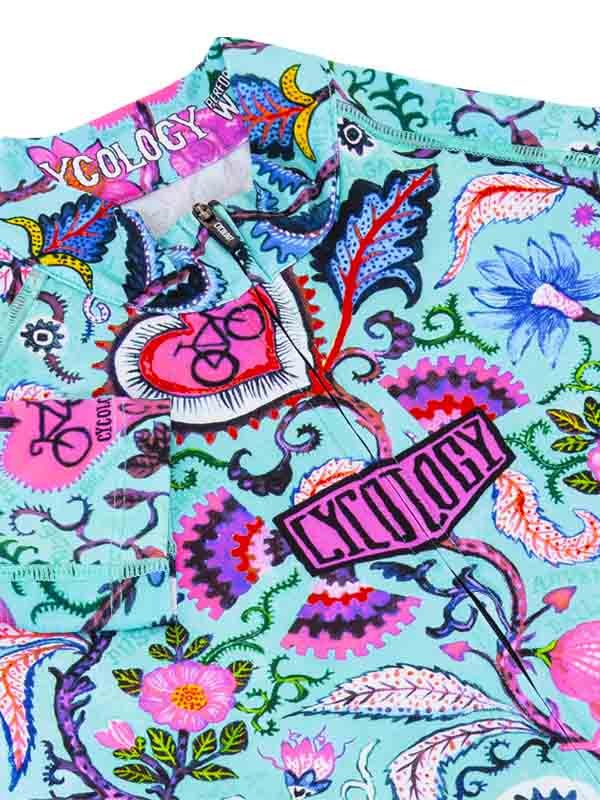 Secret Garden Women's Summer Long Sleeve Jersey Aqua