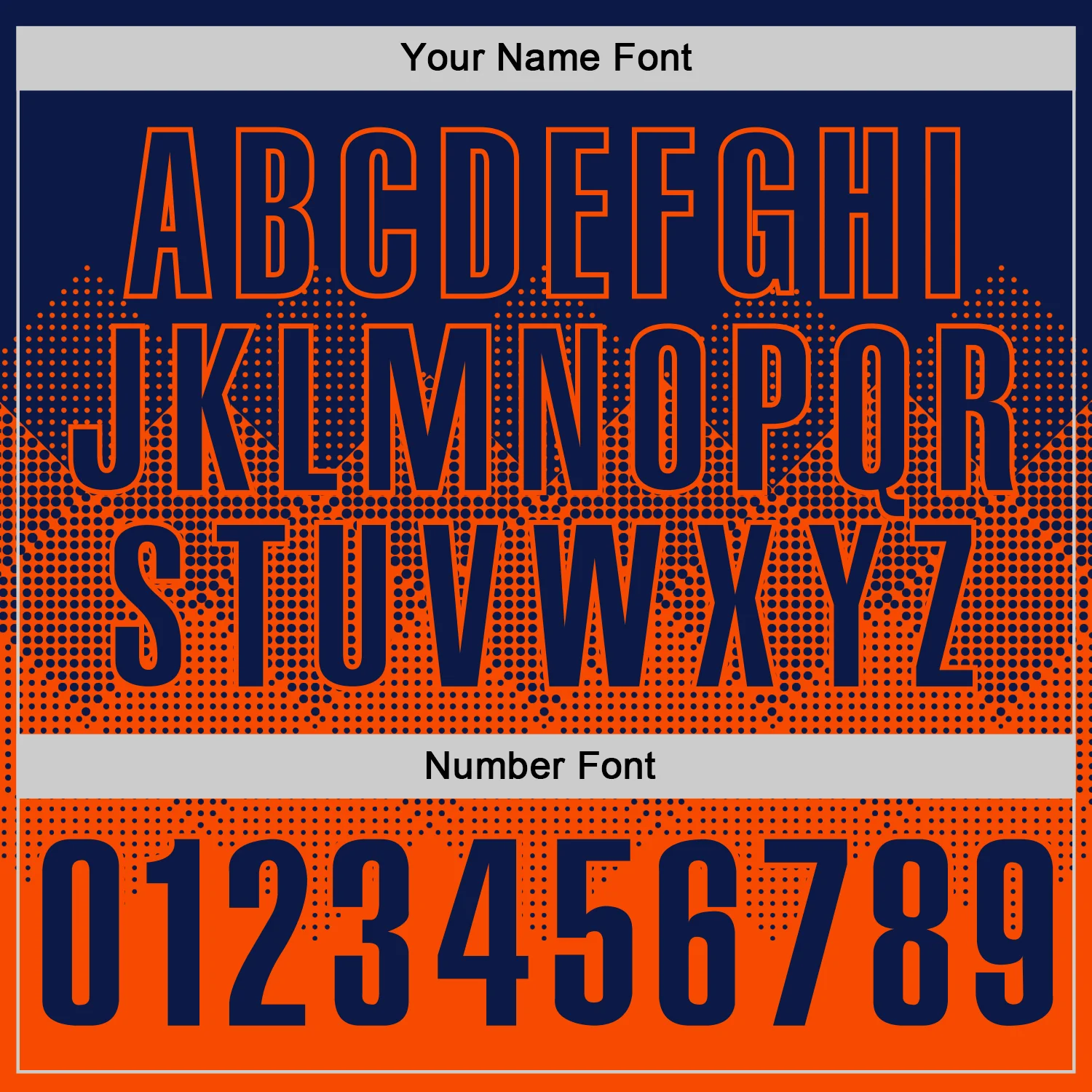 Custom Navy Orange 3D Gradient Square Shape Performance Polo Shirt