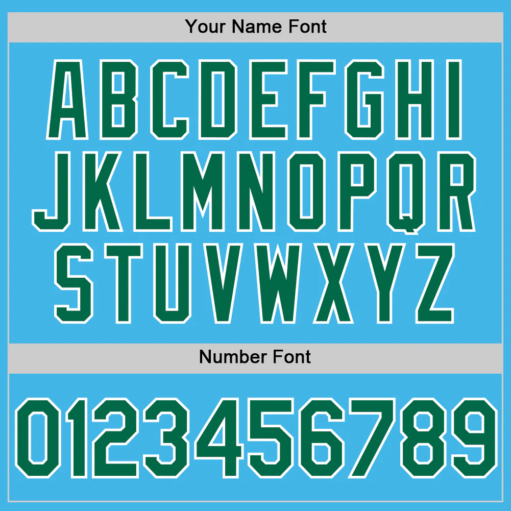 Custom Sky Blue Kelly Green-White Performance Vapor Golf Polo Shirt